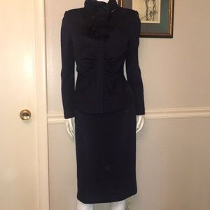 ARMANI COLLEZIONI navy skirted suit size 8